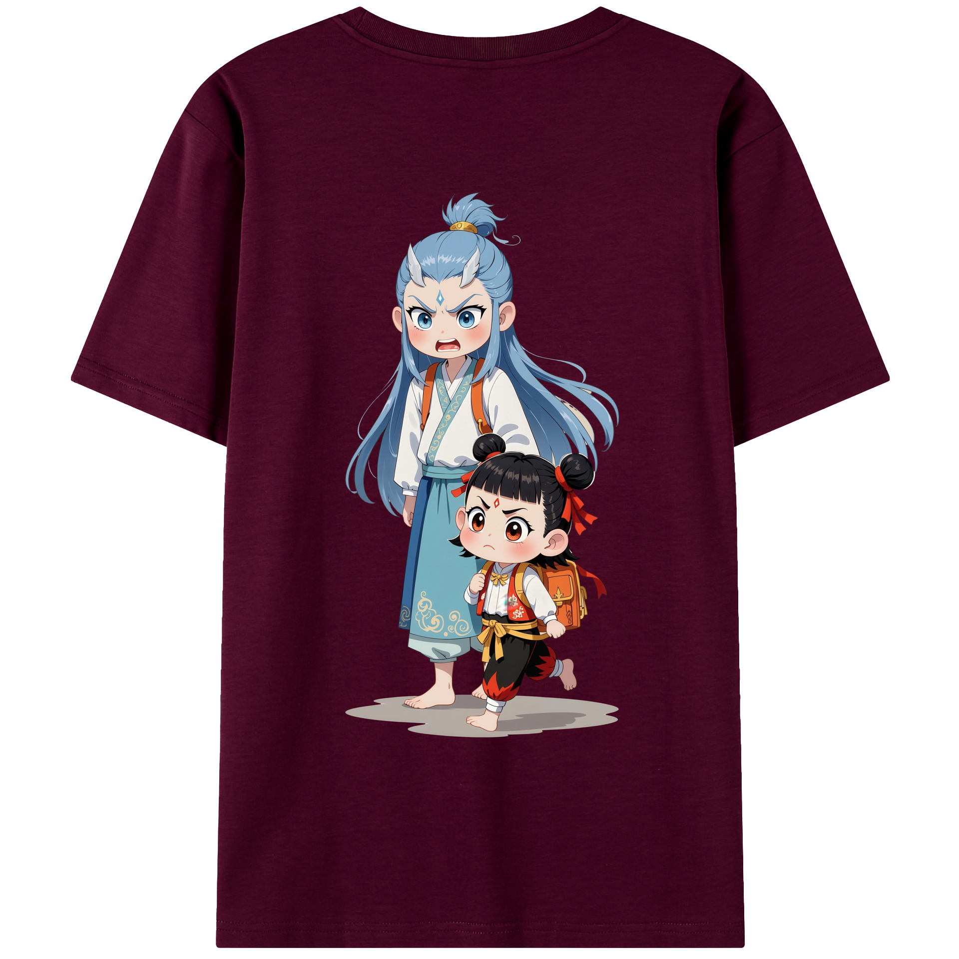 （画像用） Ne Zha 2 ナタ 魔童の大暴れ レディース半袖Tシャツ(バックプリント)